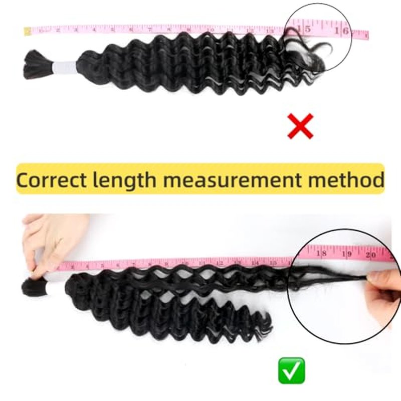 Human Braiding Hair for Boho Braids 3 Bundles 150g 24Inch Water Wave Human Hair Braiding Hair 12A Brazilian Virgin No Weft Hair Extensions for Bohemian Knotless Braids Bulk Human Hair for Braiding