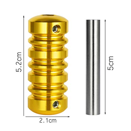 Healifty 6pcs Tattoo Grips Tubes Aluminum Alloy Tattoo Grip Handle for Tattoo Machine Supply (Black + Red + Green + Gold + Silver + Blue)