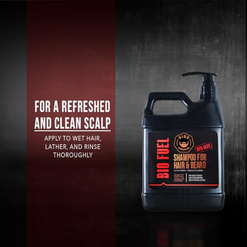 GIBS Bio Fuel Shampoo for Hair & Beard, Moisturizing & Nourishing, 1 Liter