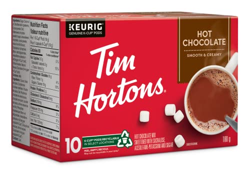 Tim Hortons Original Hot Chocolate, Single Serve Keurig K-Cup Pods, 10 Count