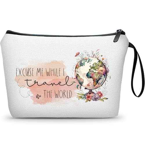 Travel Gifts for International Travelers Women Female Friend Daughter Mom Sister Cosmetic Makeup Bag Organizer Christmas Birthday