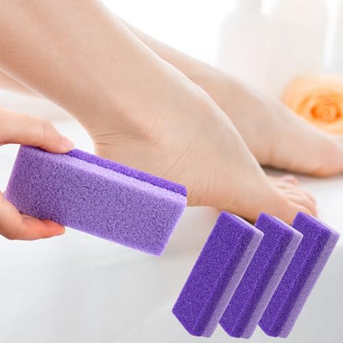 Pumice Stone for Feet 3 Pack ? Double Sided Foot Scrubber for Shower & Foot Bath, Foot Scrubber Dead Skin Remover