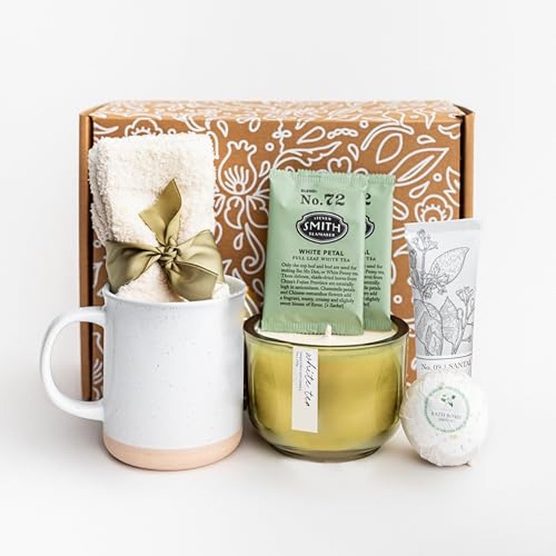 Get Well Gift Box for Women | Perfect for Sympathy Gifts, Tea Get Well Care Package, Birthday, or Holiday | Spa Basket