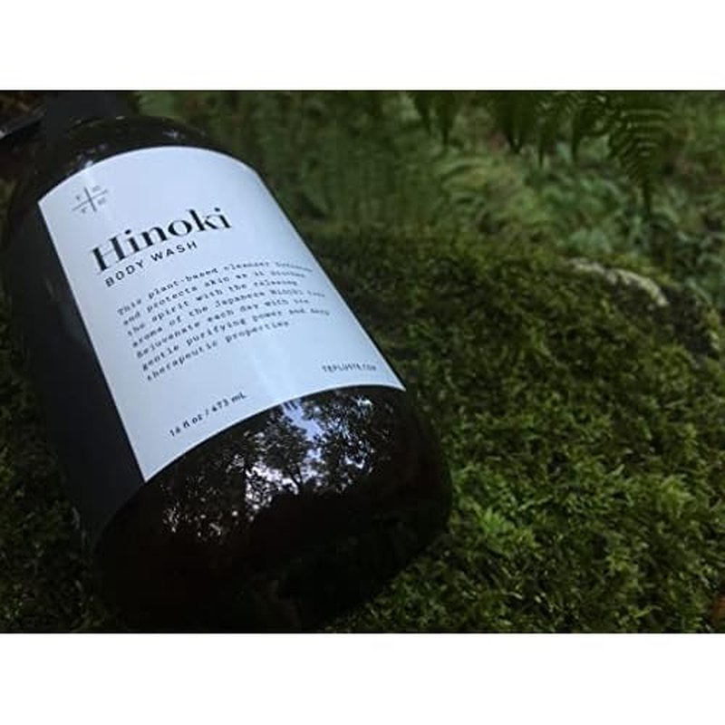 TE + TE Hinoki Body Wash with Japanese Hinoki Essential Oil | Gentle & Hydrating | Soothing Aroma | Vegan