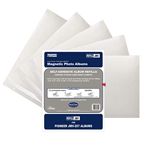 Refill Pages for JMV-207 Extra Large Magnetic Page X-Pando Photo Album