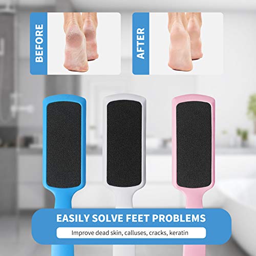 Fu Store Pedicure Foot Files Callus Remover with Double Sided Feet Rasp for Dead Skin Professional Scrubber for Feet (3 Pack)