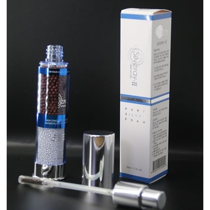 Silveray-II Skincare Mist Spray with 99.99 Percent Pure Silver Foam and Ceramic Balls/Moisturizing Effect/Colloidal Silver Water