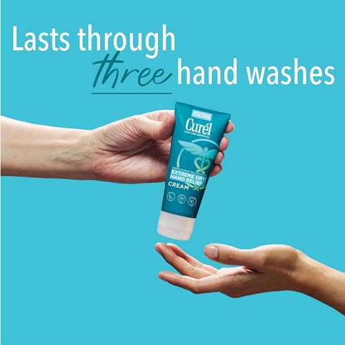 Curel Hand Cream for Dry to Extremely Dry Hands and Skin, Extreme Relief Hand Lotion, Long-Lasting Moisturizer, Skin Care Essential, Fragrance-Free, Travel Size, Lotion Bulk, 3 Oz (Pack of 3)
