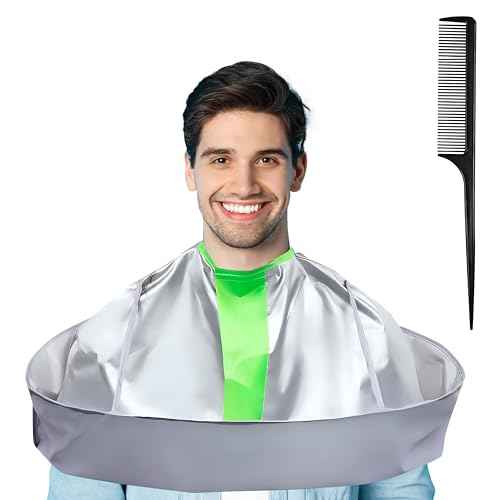 Hair Cutting Capes for Adults, Professional Haircut Cape Umbrella Waterproof Salon Barber Cape Hairdressing Apron, with 1PCS Black Comb