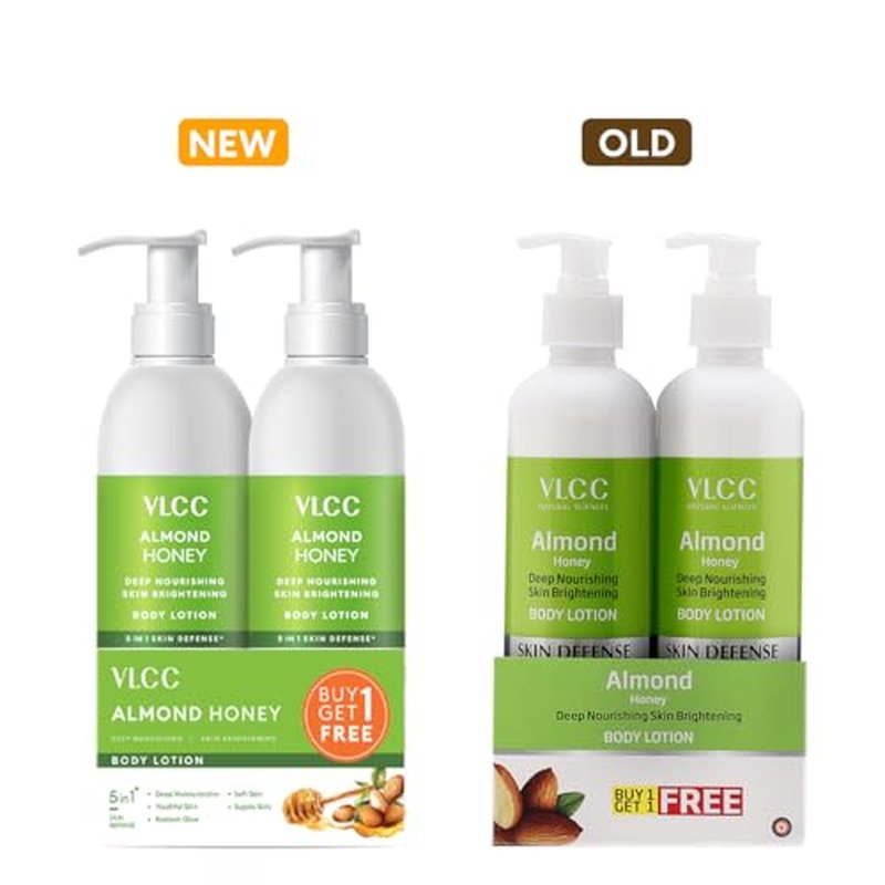 VLCC Almond Honey Body Lotion | with Deep Nourishing & Skin Enhancing Properties | Gives Supple, Moisturized, & Youthful Skin | 11.83 Fl Oz/350 ml (Pack of 2)