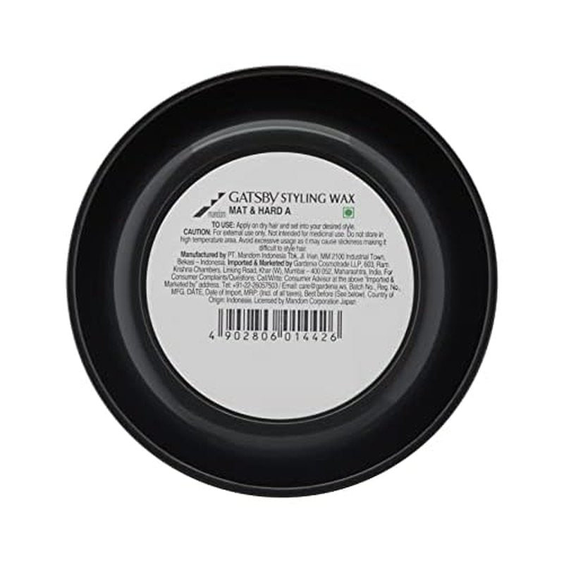 Gatsby Hair Styling Wax Matt & Hard 75g Grey