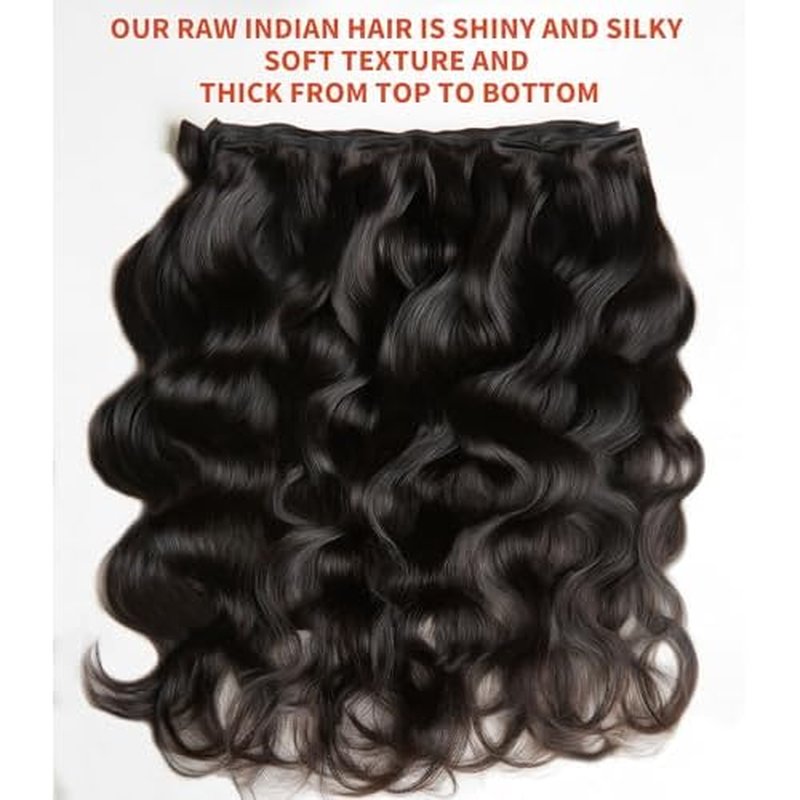 MLIP Raw Bundles Human Hair Body Wave, No Tangle Shedding, Keep Texture Silky Soft After Multiple Washes, 15A Raw Indian Hair Bundles 20 Inches, Triple Lifespan 3X