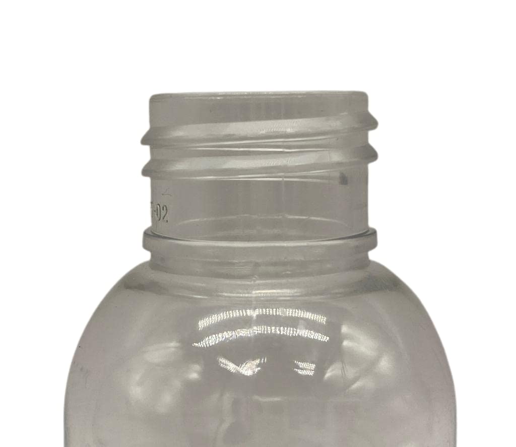 Natural Farms 12 Pack – 8 oz -Clear Cosmo Plastic Bottles – Black Disc Top - for Essential Oils, Perfumes