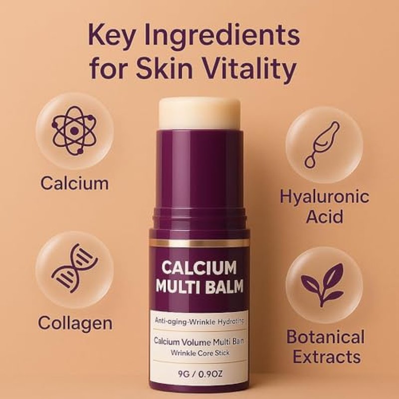 Calcium Multi Balm ? Collagen & Elastin Moisturizing Stick, Nourishing Skincare Balm for Face, Eye Area, Lips & Neck, Hydrating and Firm-Looking Skin (2)
