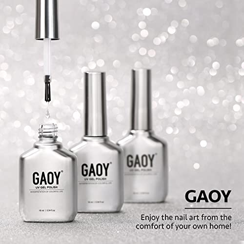 GAOY Matte Gel Top Coat for Gel Nail Polish, 16ml No Wipe Matte Finish for Long Lasting UV Light Cure Nail Art DIY