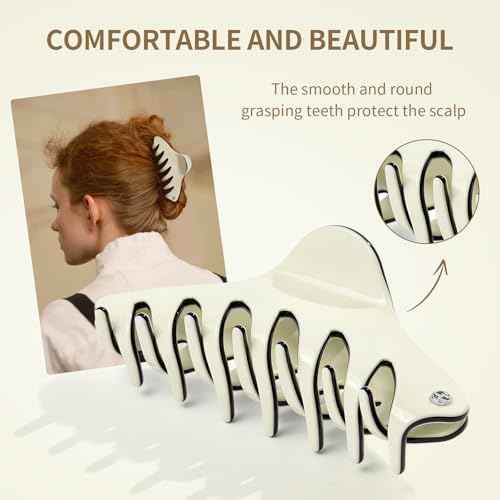 EVITA PERONI Hair Clips, Strong Hold Hair Claw Clip Jaw Clip for Thick Thin Durable Hair Clip for Women Girls Gifts, Bright Yellow