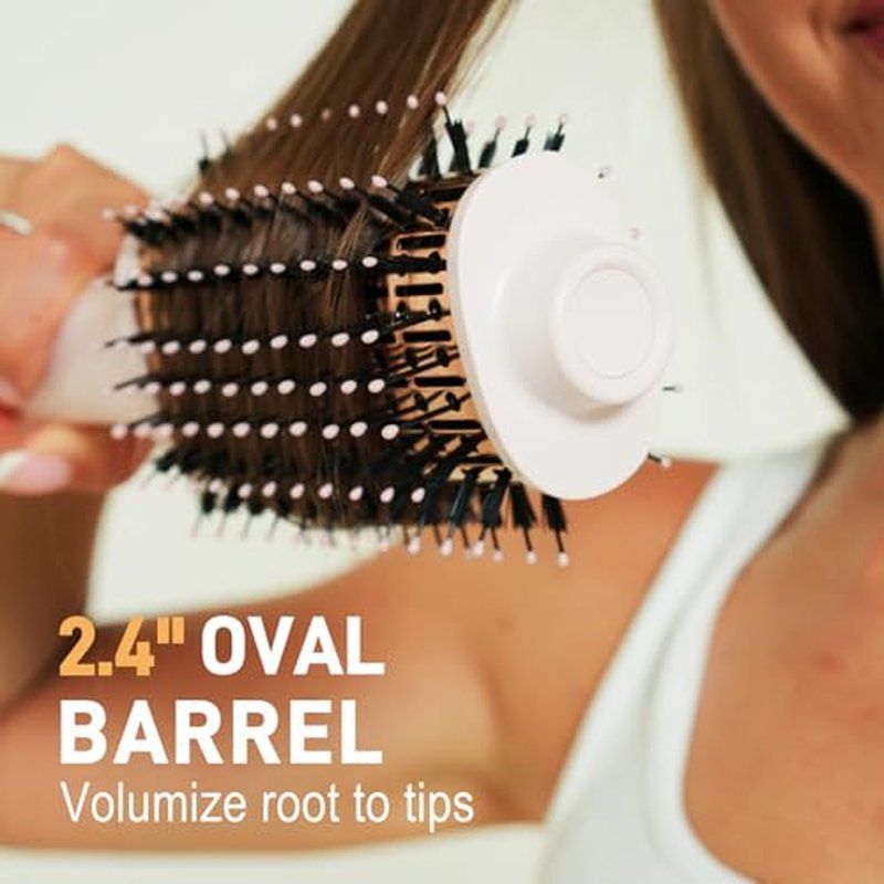 Hair Dryer Brush Blow Dryer Brush- Dual Ionic Thermal Brush, Titanium Coated, High-Velocity Airflow for Fast Blowouts & Volumizing, Suitable for All Hair Types & Lengths
