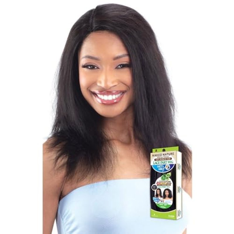 Shake-N-Go Naked 100% Brazilian Natural Human Hair Lace Part Wig - Lily 20" (Color:NATURAL)