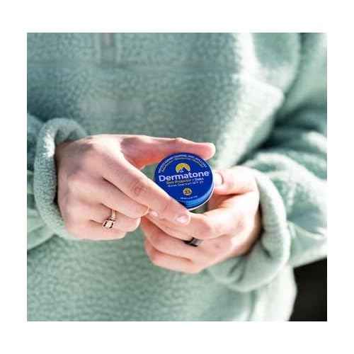 Dermatone Skin Protector Balm | Classic Tin 2-Pack Stocking Stuffer | All Year Long Skin Protection | Moisturizing | Heals & Repairs | SPF23 | Ski Balm | Advanced Skin Therapy, 0.5 oz