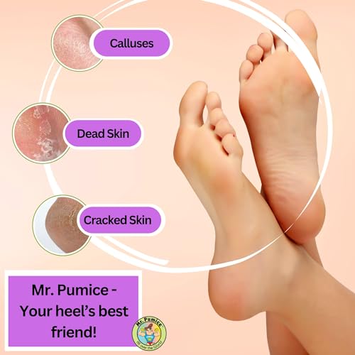 Mr. Pumice Purple PUMI Bar - Extra-Coarse, Pumice Stone for Feet Callus Remover, Pedicure Tools for Feet, Foot Scrubber for Dead Skin Remover, Foot Care, 4 Pack