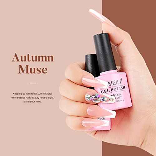 AIMEILI Valentine's Day Gel Nail Polish Set, Natural Skin Tone Nude Pink Color Gel Polish Soak Off Nail Gel Kit Gifts for Mother's Day Set Of 6pcs X 10ml - Kit Set 30