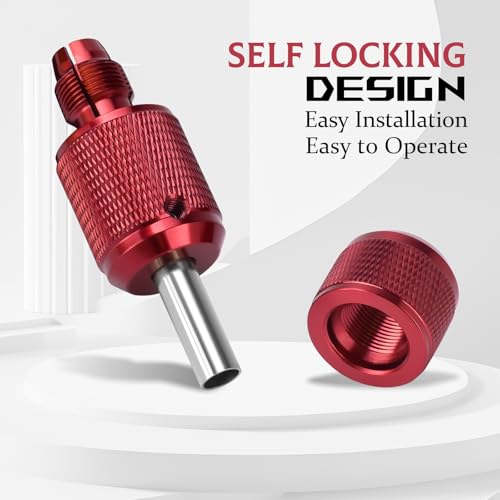 ATOMUS 25mm Tattoo Grips Tubes Self-lock Aluminum Alloy Tattoo Gun Grip Auto Self Locking Handle for Tattoo Machine Supply Body Art Tattoo Machine Parts (Red)