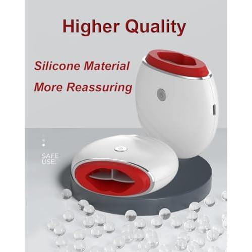 Electric Lip Vacuum Plumper, Bigger Lip Suction Plumper Tool, Lip Plumping Device, Lip Enhancer, Lip Augmentation Beauty Device, One Button to Switch Between 3 Gears (White)