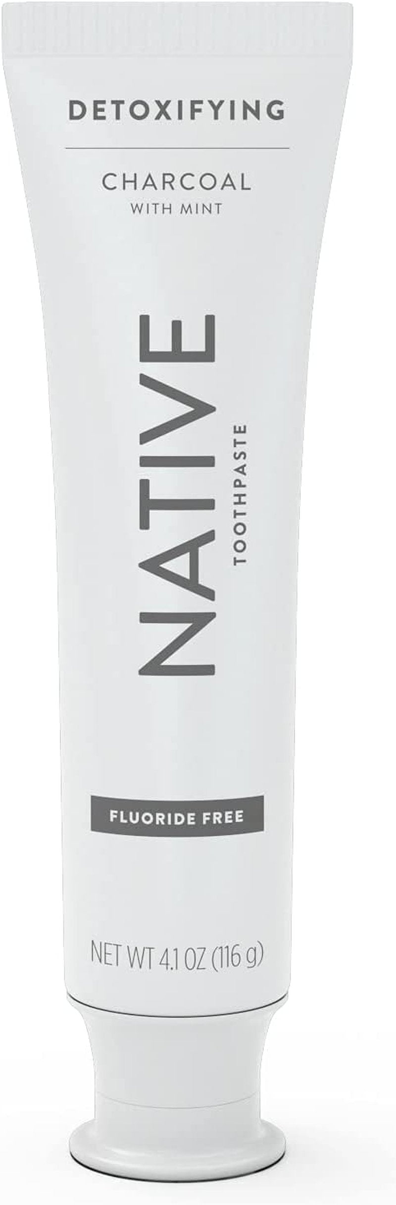 Native Toothpaste | Naturally-Derived Charcoal Formula for Safe Teeth Whitening - 4.1 oz, Fluoride Free