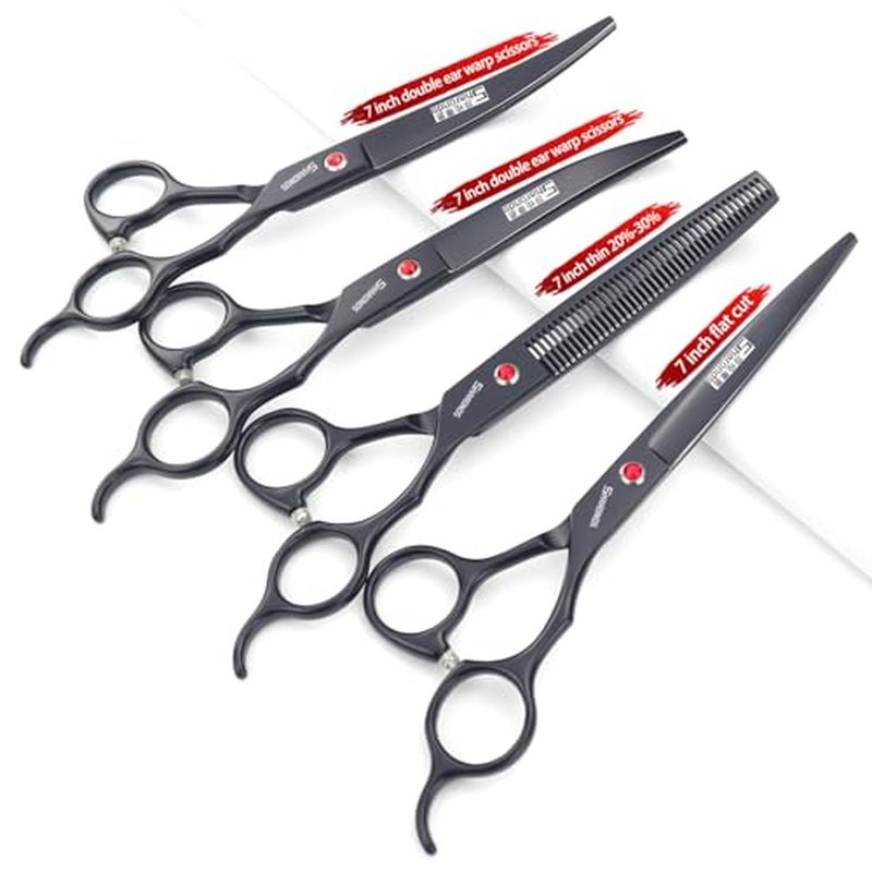 7/8 inch Haircut Scissors Hair Salon Styling Cut Hair Tools Thin Hairdresser Hair Special Tools (7-inch 4pc)