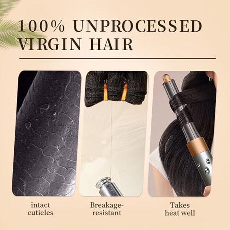 BLACKMOON Raw Human Hair Bundles, 16a Raw Indian Hair, 100% Unprocessed Virgin Straight Bundles, Triple Lifespan Than Regular Virgin Hair, 22 Inches Double Weft 100g/Bundle Natural Black