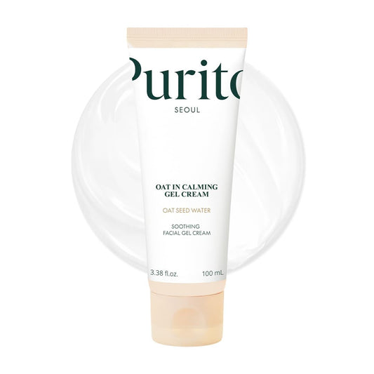 PURITO Oat Calming Gel Cream | Face Moisturizer for Blemish Calm & Lightweight Hydration | All skin types, sensitive and blemish-prone skin | Non-Comedogenic | Korean Skincare, 100mL, 3.38 fl.oz