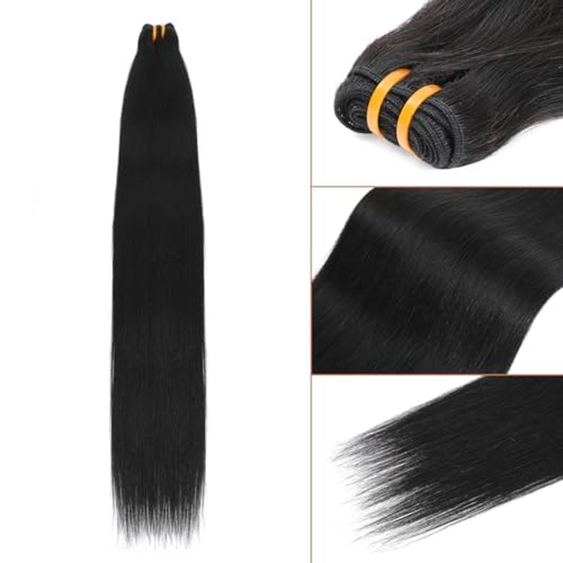 16A Raw Human Hair Bundles 100% Burmese Virgin Straight Bundles Human Hair, Sliky Boutique Extensions, Can Be Dyed and Restyled, Full Ends, Vertical Smooth (Straight 1 Bundle, 18 Inch)