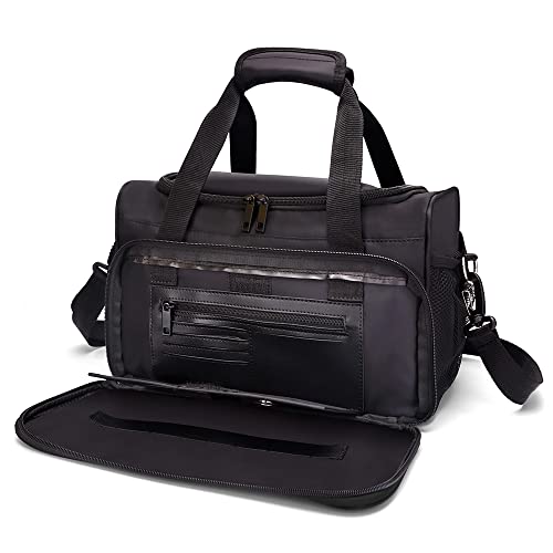 Barber Hairdressing Bag, for Solon Tools Bag Makeup Cosmetics Portable Handbag, Hair Stylist and Beauty Artist Travel Large Storage Bag(Black)