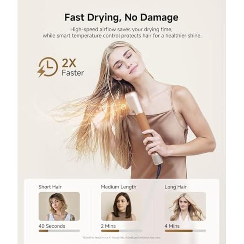 DREAME AirStyle Pro 7-in-1 Hair Styler & High Speed Dryer | Snap-on Attachments for Curling, Smoothing, Volumizing | Fast Drying, Frizz Control, Cool Shot | Luxury Leather Package