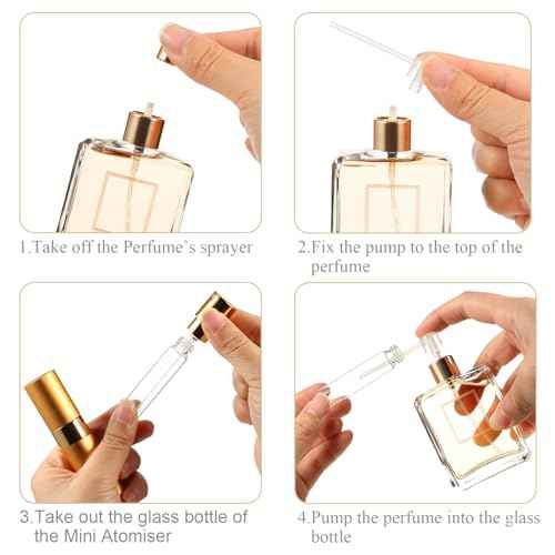 Tessco for you 35 Pieces 8ml Travel Refillable Perfume Bottles Mini Cologne Perfume Spray Bottle Empty Pocket for Travel and Outgoing Pocket Cologne Sprayer