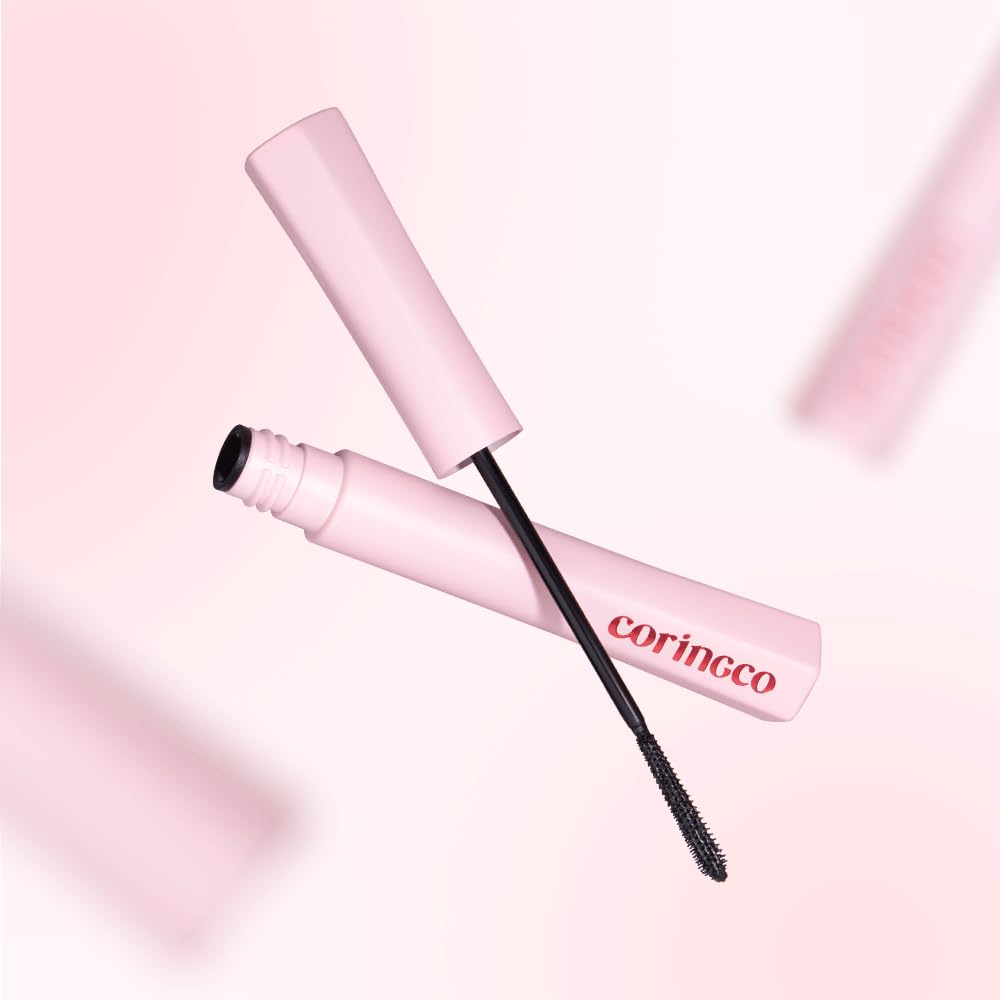CORINGCO Mak-Cara Skinny Long & Curl Waterproof Mascara, no smudging from water, swear and oil (Deep Black, 0.17 oz)