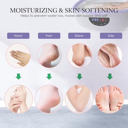 Paraffin Wax Machine for Hand and Feet Treatment - 5000ml Large Capacity Paraffin Wax Warmer with 3.85 lbs Refills, Moisturizing Kit Paraffin Hand Wax Machine - 213pcs Set