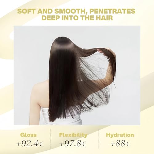 Bremod Performance Hair Straightening Rebonding Cream Cocoa Butter Hydrolyzed Keratin Hair Treatment Hair Straightener Cream for Straighter Shinier and Healthier Hair, All Hair Types 2*16.9Fl Oz