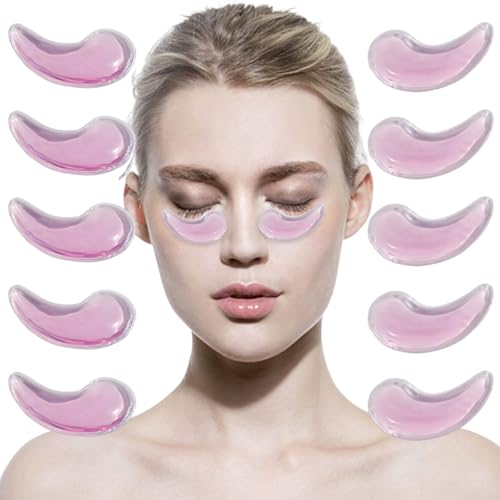 Eye Pad, Eye Mask - Reusable Gel Ice Packs for Migraine Relief & Puffy Eyes, Orthopedic Cold Therapy with Silky CoverGel, Hot Cold Ice Packs (10)