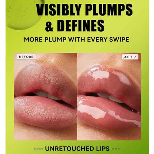 8 Colors Lip Oil Lip Glaze, Fat Lip Oil Hydrating Lip Glow Oil Big Brush Head Moisturizing Lip Gloss Long Lasting Nourishing Non-sticky Smooth Tinted Plumping Lip Oil (A#B#)