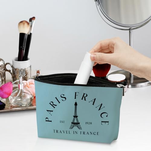 4 Pack Parisian Makeup Bag Paris Gifts for Paris Lover Travel in France Cosmetic Bag France City Toiletry Bag French Souvenirs for Women Friend Mom Sister Girls Trip Gifts Favors Christmas Birthday