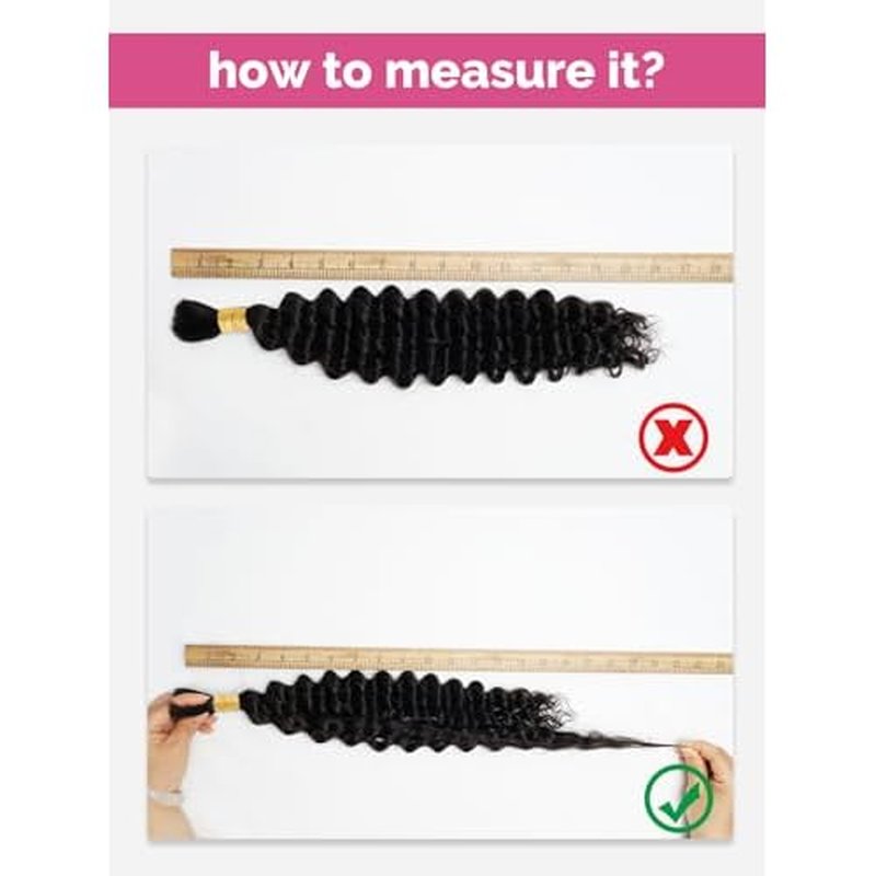 Human Braiding Hair 3 Bundles/Pack 300g 16 18 20 inch Deep Wave Curly Bulk 100% Human Hair for Braiding No Weft 10A Brazilian Virgin Human Hair Extensions for Boho Braids Natural Black Wet and Wavy
