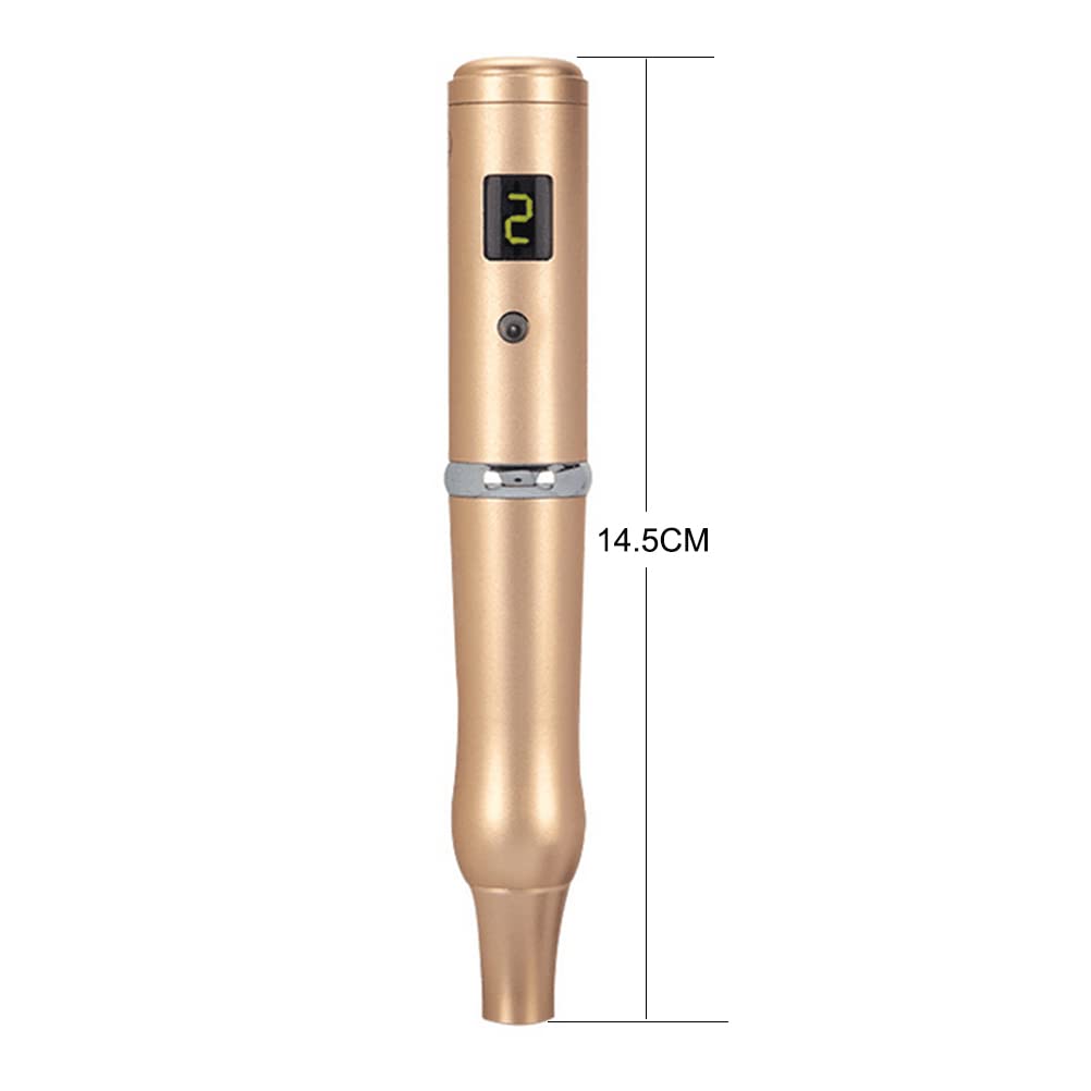 Permanent Makeup Pen Tattoo Rotary Machine Pen Kit For 1R/3R/7F Needle (Machine Gold)