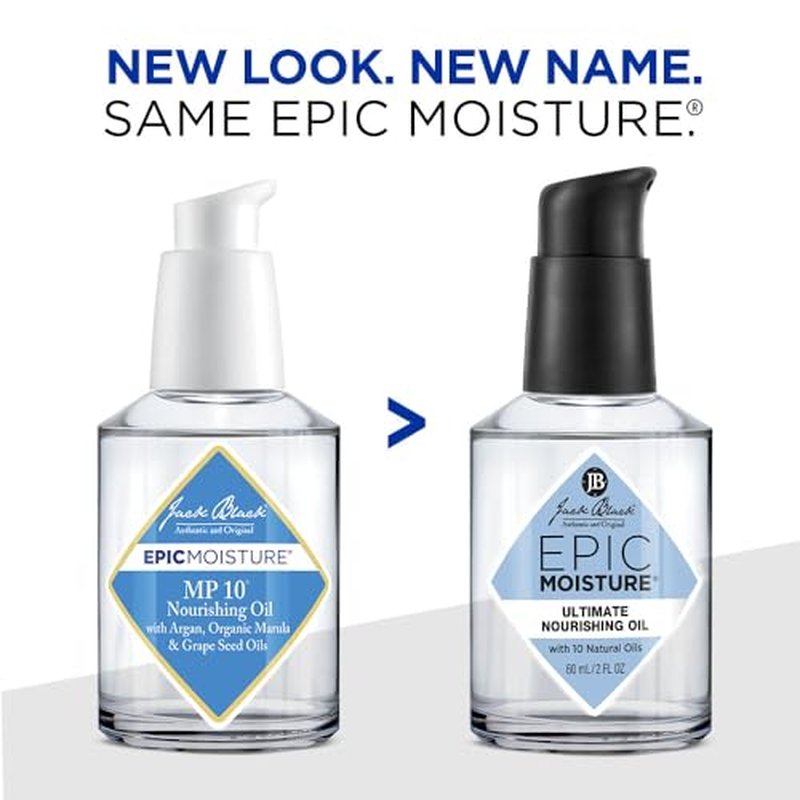 Jack Black Epic Moisture Ultimate MP10 Nourishing Oil, 2 Fl Oz ? Multi-Purpose Moisturizing Body Oil and Beard Oil with 10 Natural Oils for Face, Beard, Body, Hair, Elbows, Feet and Cuticles