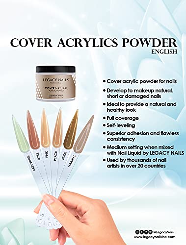 Cover Acrylic Powder for Professional Nail Art - 4 oz | Ideal for French Nails & Extensions in Cover Rose