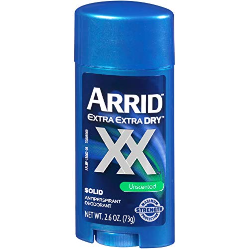 Arrid XX Antiperspirant/Deodorant Solid, Unscented, 2.7-Ounce Sticks (Pack of 6)