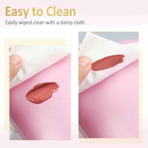 Nail Arm Rest, Foldable Arm Rest for Nails Tech, PU Leather Manicure Arm Rest, U Shaped Hand Rest for Nails tech, Manicure Hand Rests for Foot Hand Rest, Pink