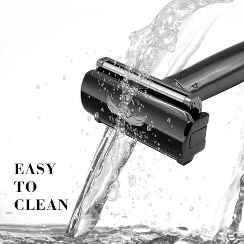 Shaving Razor - Steel Black Double Edge Safety Razor with 10 Spare Blades - 6 Speed Adjustable and 30¡Æ Angle Precision with Superior Blade Rigidity for Men and Women (Black)