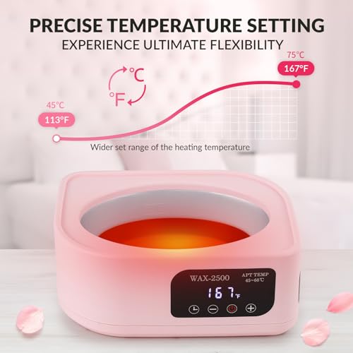 BAOSHISHAN Paraffin Wax Machine for Hand and Feet, 3500ml Hand Wax Paraffin Machine with 5 Pack Refills, 4 Timer Setting Paraffin Wax Machine for Home Spa Moisturizing Arthritis