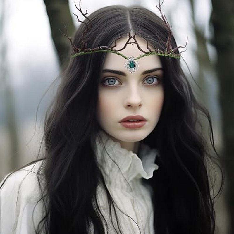 Vivivalue Floral Crown Women Flower Headband Floral Headpiece Halo Wedding Party Festival Photos